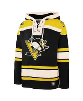 Men's '47 Brand Black Pittsburgh Penguins Big and Tall Superior Lacer Pullover Hoodie