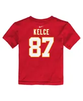 Toddler Boys and Girls Nike Travis Kelce Red Kansas City Chiefs Player Name and Number T-shirt