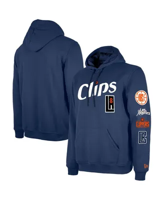 Men's New Era Navy La Clippers 2023/24 City Edition Big and Tall Pullover Hoodie