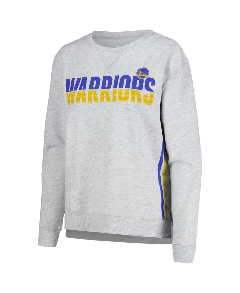 Women's Concepts Sport Gray Golden State Warriors Cedar Long Sleeve T-shirt and Shorts Sleep Set