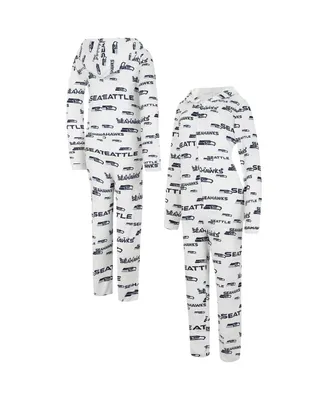 Women's Concepts Sport Cream Seattle Seahawks Docket Hoodie Full-Zip Union Suit
