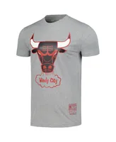 Men's and Women's Mitchell & Ness Chicago Bulls Hardwood Classics Mvp Throwback Logo T-shirt