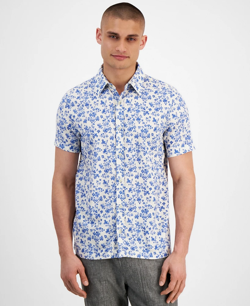 Sun + Stone Men's Julius Floral-Print Short-Sleeve Shirt, Created for Macy's