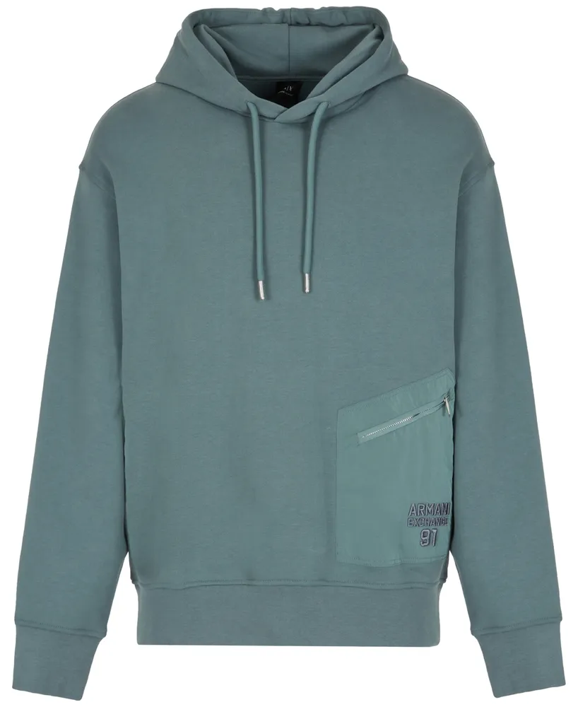 A|X Armani Exchange Men's French Terry Pullover Logo Hoodie