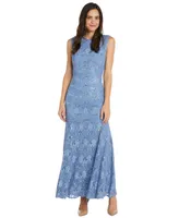 R & M Richards Petite Sequin Lace Gown