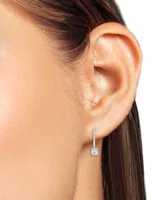 Forever Grown Diamonds Lab Grown Diamond Leverback Earrings (1/2 ct. t.w.) in Sterling Silver or 14K Gold-Plated Sterling Silver