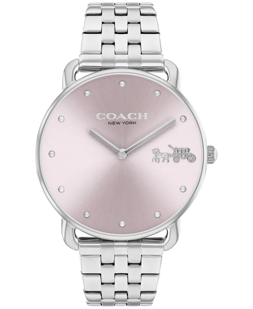 Coach Women's Elliot Silver-Tone Stainless Steel Bracelet Watch 36mm