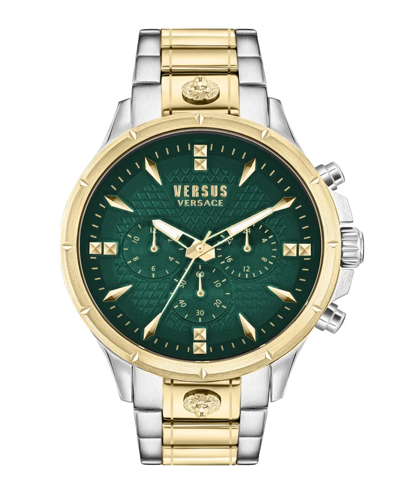 Versus Versace Men's Chrono Lion Modern Multifunction Two-Tone Stainless Steel Watch 45mm - Two