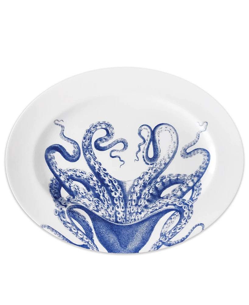 Caskata Lucy Octopus Large Rimmed Oval Platter