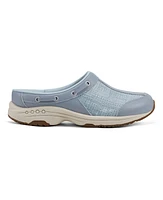 Easy Spirit Women's Travelport Casual Slip-on Mules - Light Blue Woven Multi