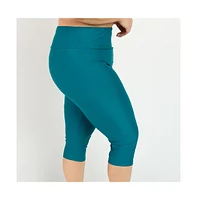 Calypsa Plus Capri Swim Leggings