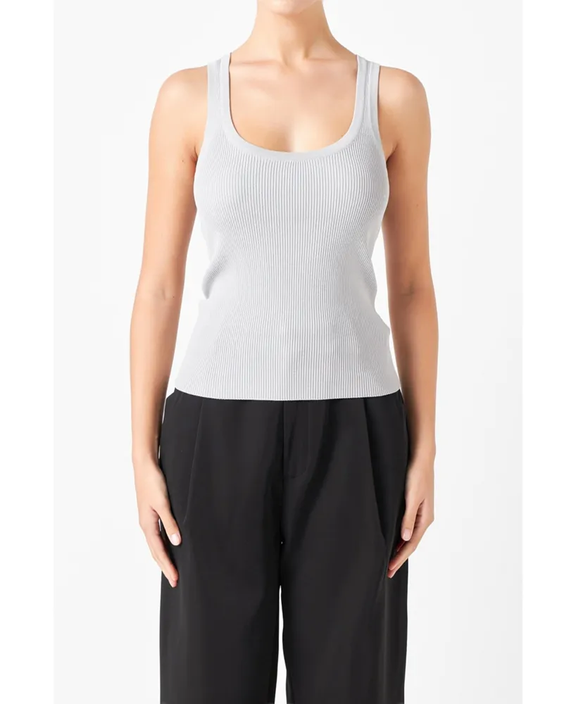 Women's Basic Ribbed Tank Top