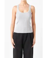 endless rose Women's Basic Ribbed Tank Top