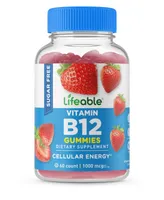 Lifeable Sugar Free Vitamin B12 1,000 mcg Gummies - Energy, Mood, And Metabolism - Great Tasting Flavor, Dietary Supplement Vitamins - 60 Gummies