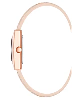 Anne Klein Women's Quartz Blush Crocograin Leather Band Watch, 20mm