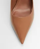 Mango Women's Leather-Effect Heeled Shoes