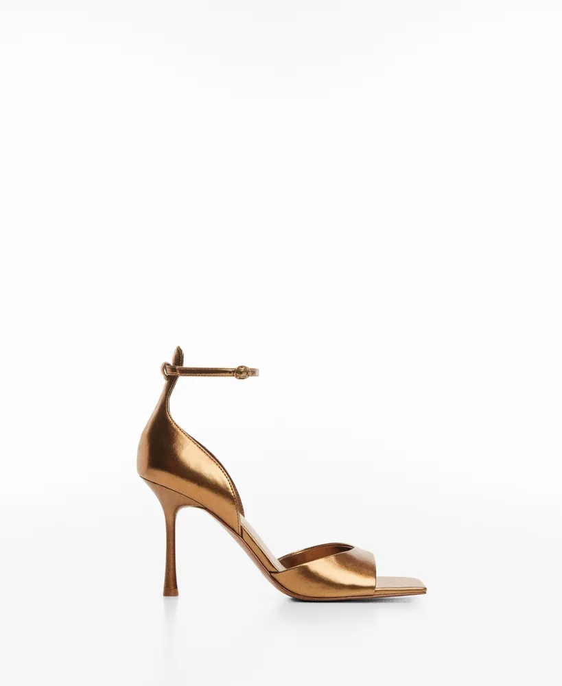 Mango Women's Metallic Heel Sandals