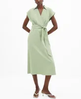 Mango Women's Belt Wrap Dress