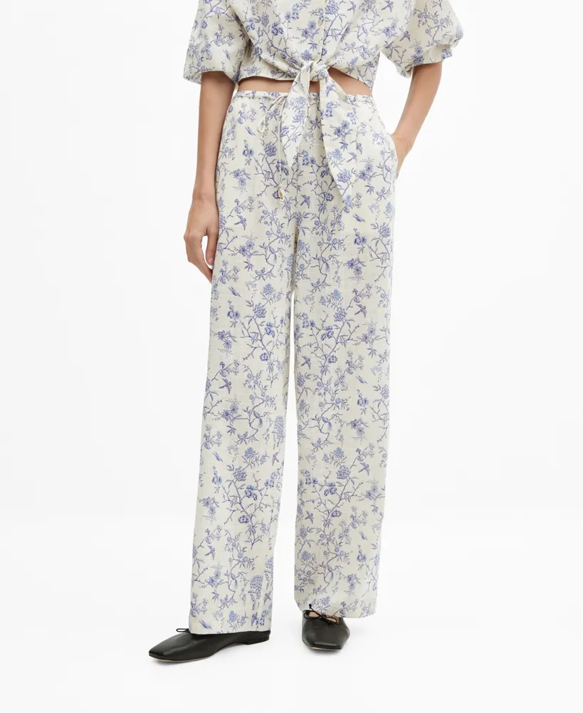 Printed Cotton Twill Cargo Pants