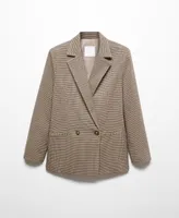 Mango Women's Cross Button Blazer