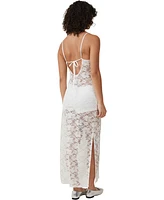 Cotton On Women's Lace Slip Maxi Dress