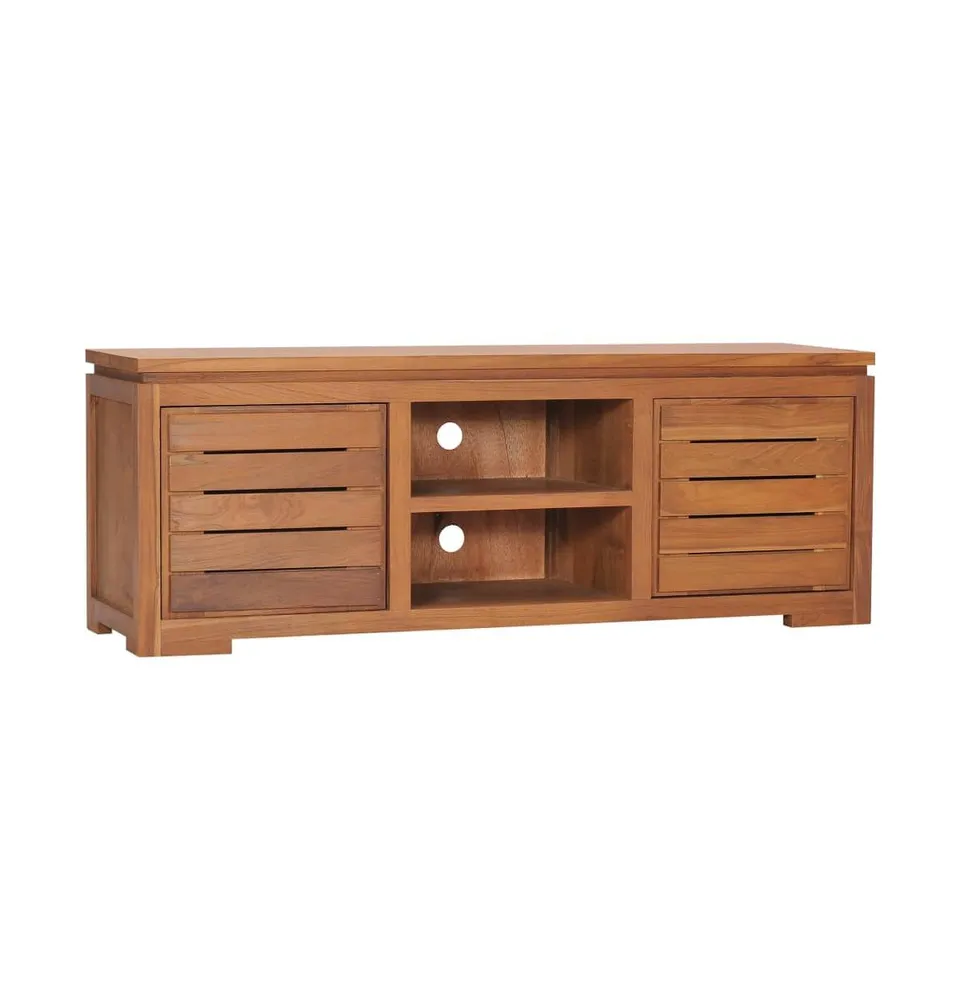 Tv Stand 43.3"x11.8"x15.7" Solid Wood Teak