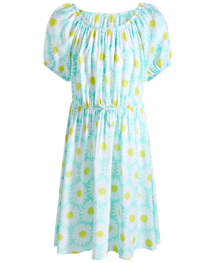 Epic Threads Big Girls Daisy-Print Peasant Dress, Created for Macy's