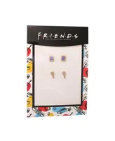 Friends Tv Show Faison Stud Earring Set - Peephole Frame and Key - 2 Pairs