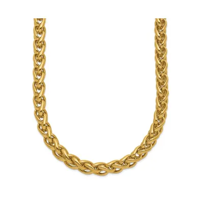 Chisel Polished Yellow Ip-plated Spiga 6mm Chain Necklace