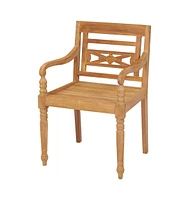Batavia Chairs 2 pcs Solid Teak Wood