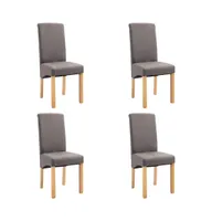 Dining Chairs 4 pcs Taupe Fabric