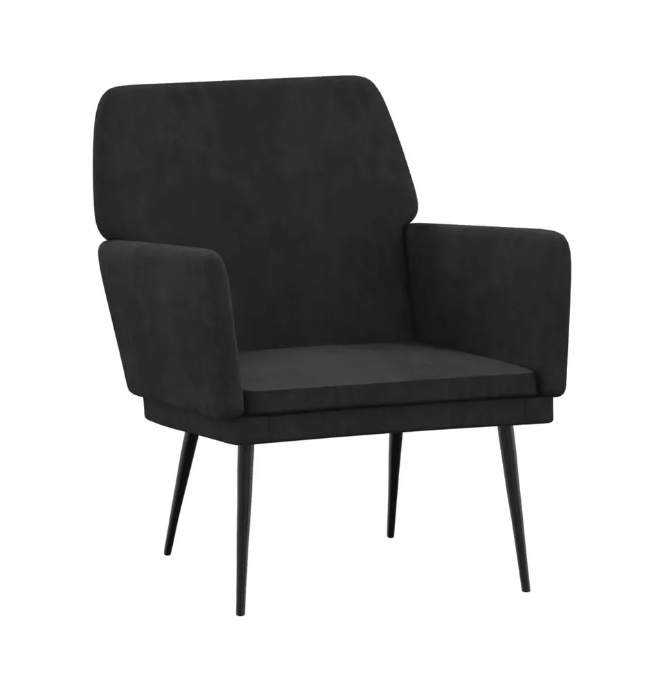 Armchair Black 24.4"x31.1"x31.1" Velvet