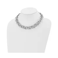 Chisel Stainless Steel Polished Circle Link inch Necklace