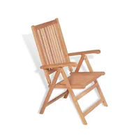 Reclining Patio Chairs 2 pcs Solid Teak Wood