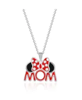 Disney Minnie Mouse Red Enamel Bow Mom Necklace, 18'' Chain
