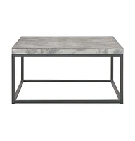 Coffee Table 29.5"x29.5"x15" Concrete Look