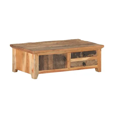 Coffee Table 35.4"x19.7"x12.2" Solid Reclaimed Wood