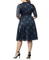 Kiyonna Plus Mon Cherie Floral Lace Cocktail Dress