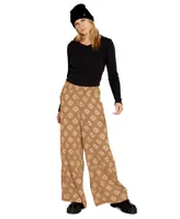 Volcom Juniors' Brohamas Printed Wide-Leg Pants