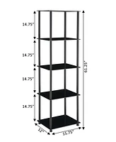 Convenience Concepts 15.75" Glass Designs2Go Classic 5 Tier Tower