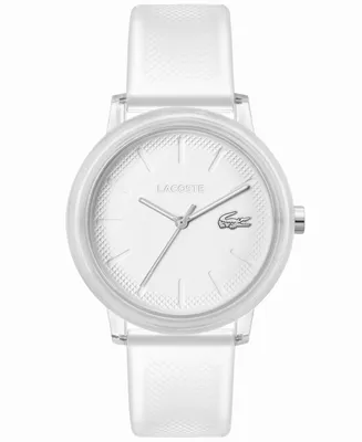 Lacoste Unisex L.12.12 Quartz Semi-Transparent Silicone Strap Watch 42mm