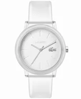 Lacoste Unisex L.12.12 Quartz Semi-Transparent Silicone Strap Watch 42mm