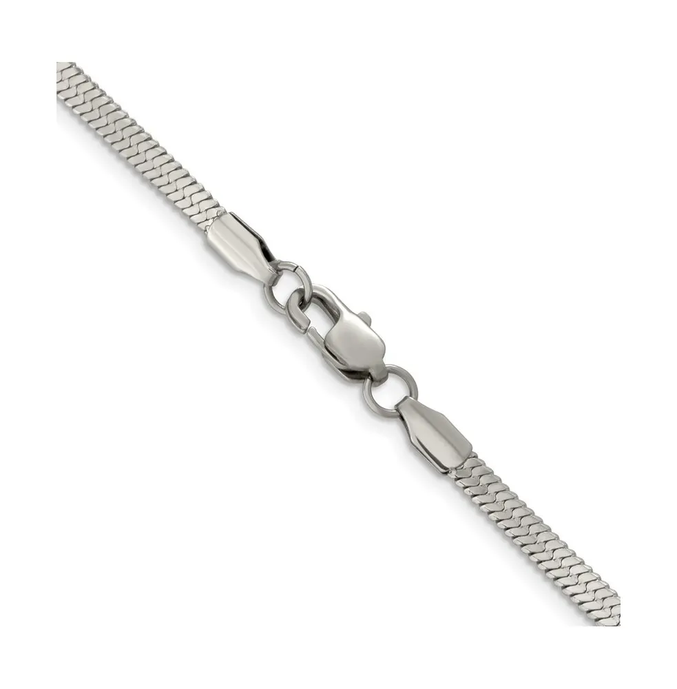 Chisel Stainless Steel 3.4mm Herringbone Chain Necklace