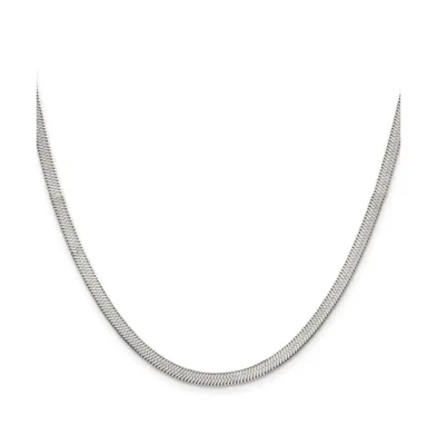 Chisel Stainless Steel 3.90mm Herringbone Chain Necklace