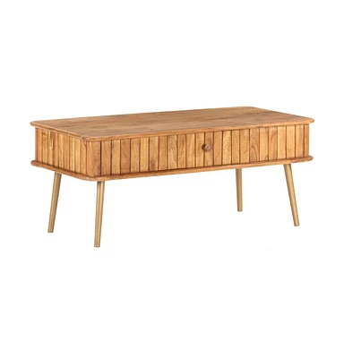 Coffee Table 39.4"x19.7"x15.7" Solid Acacia Wood