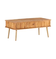 Coffee Table 39.4"x19.7"x15.7" Solid Acacia Wood