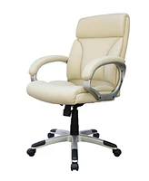 Boss Office Products 41-44" Leather Modern Mid Back Executive Chair