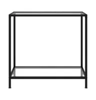 Console Table Transparent 31.5"x13.8"x29.5" Tempered Glass