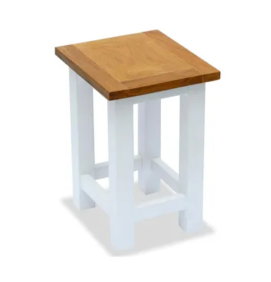 End Table 10.6"x9.4"x14.6" Solid Oak Wood