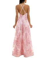 Bcx Juniors' Embellished Sweetheart-Neck Gown, Created for Macy's